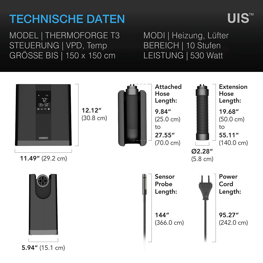 AC-Infinity-Thermoforge-T3-Heizgeraet-mit-intelligenter-VPD-Steuerung-technische-Daten