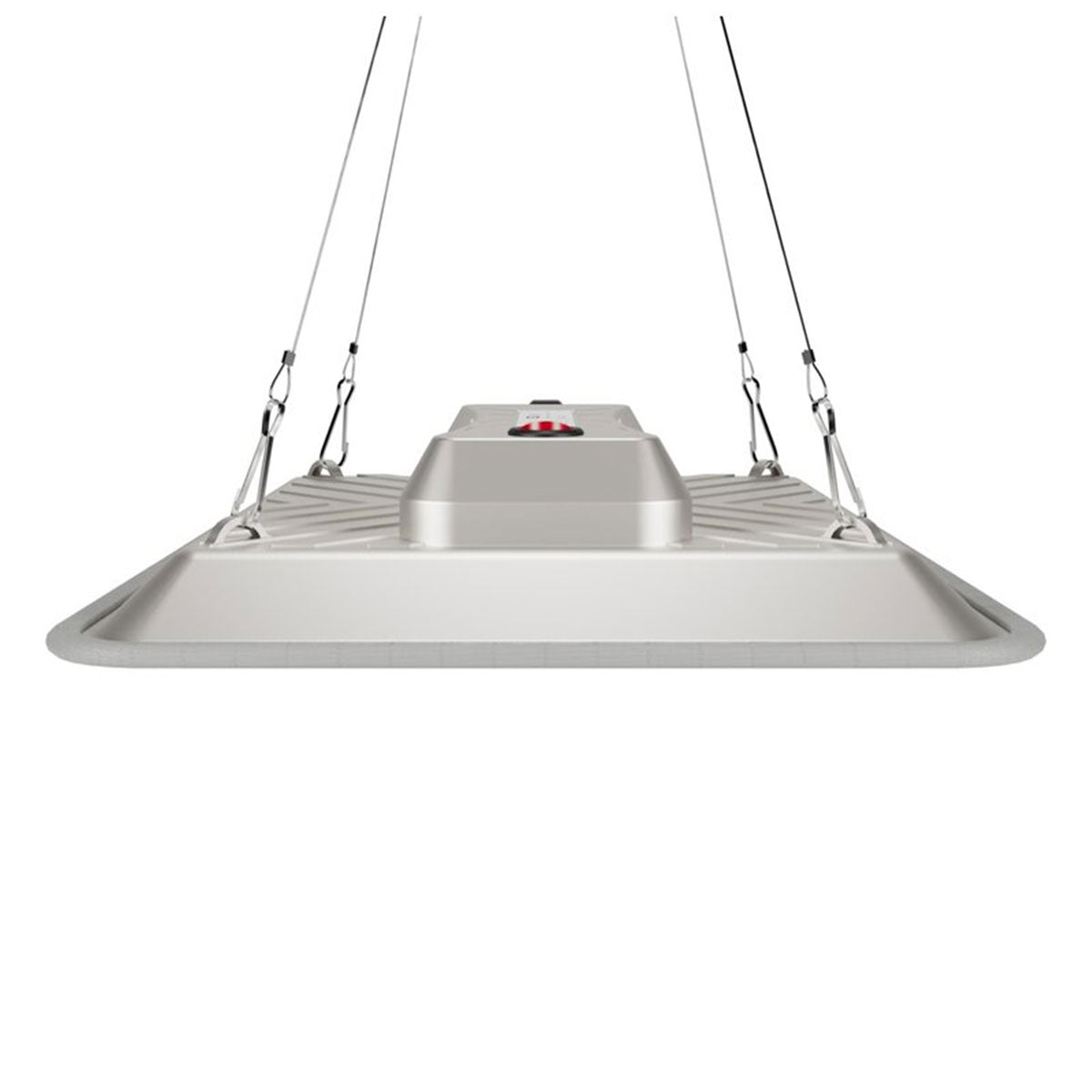 Rückansicht der Greenception GC Pure 80W LED-Wachstumsleuchte, die die Kühlrippen und die Rückseite der Leuchte zeigt.