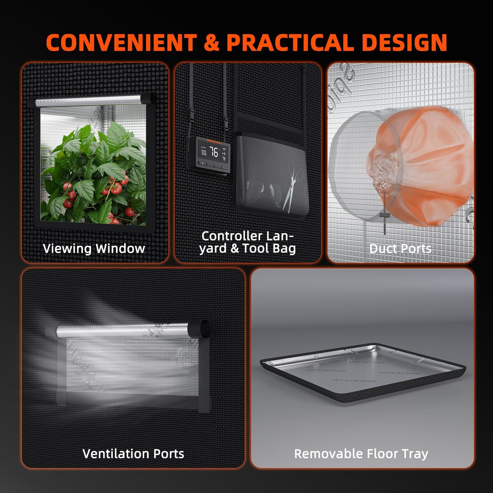 Spider Farmer Growbox 140x70x200 cm Indoor Growzelt