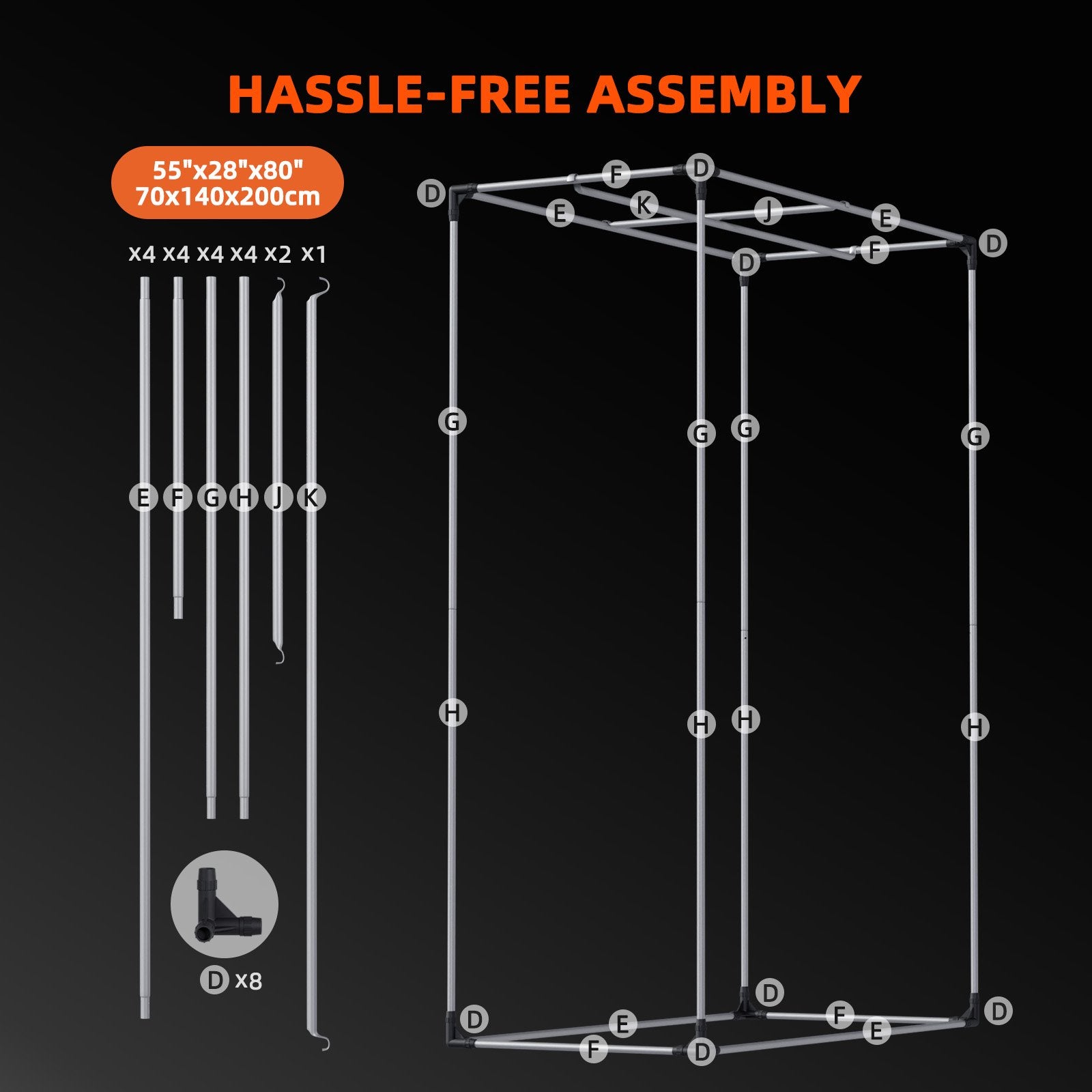 Spider Farmer Growbox 140x70x200 cm Indoor Growzelt