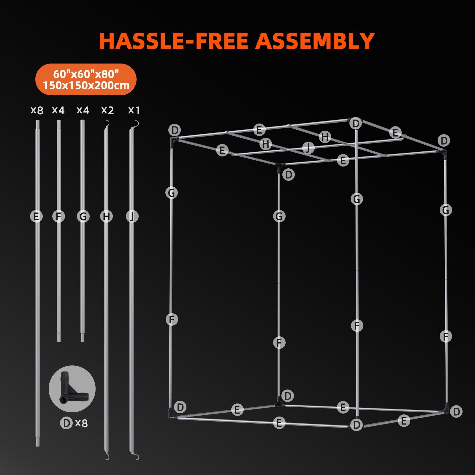 Spider Farmer Growbox 150x150x200 cm Indoor Growzelt