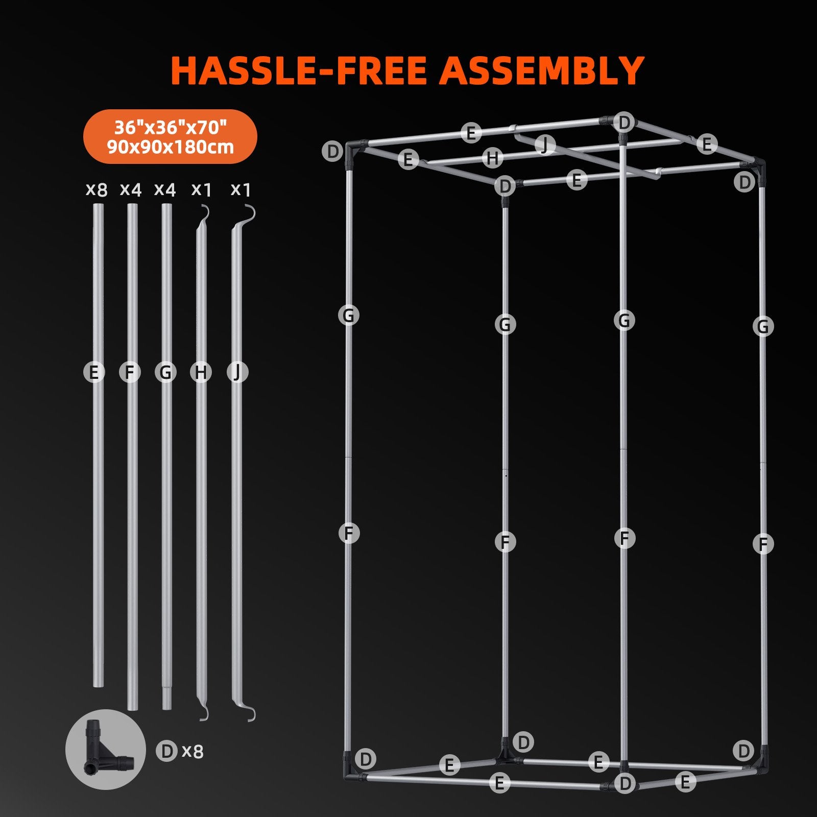 Spider Farmer Growbox 90x90x180 cm Indoor Growzelt