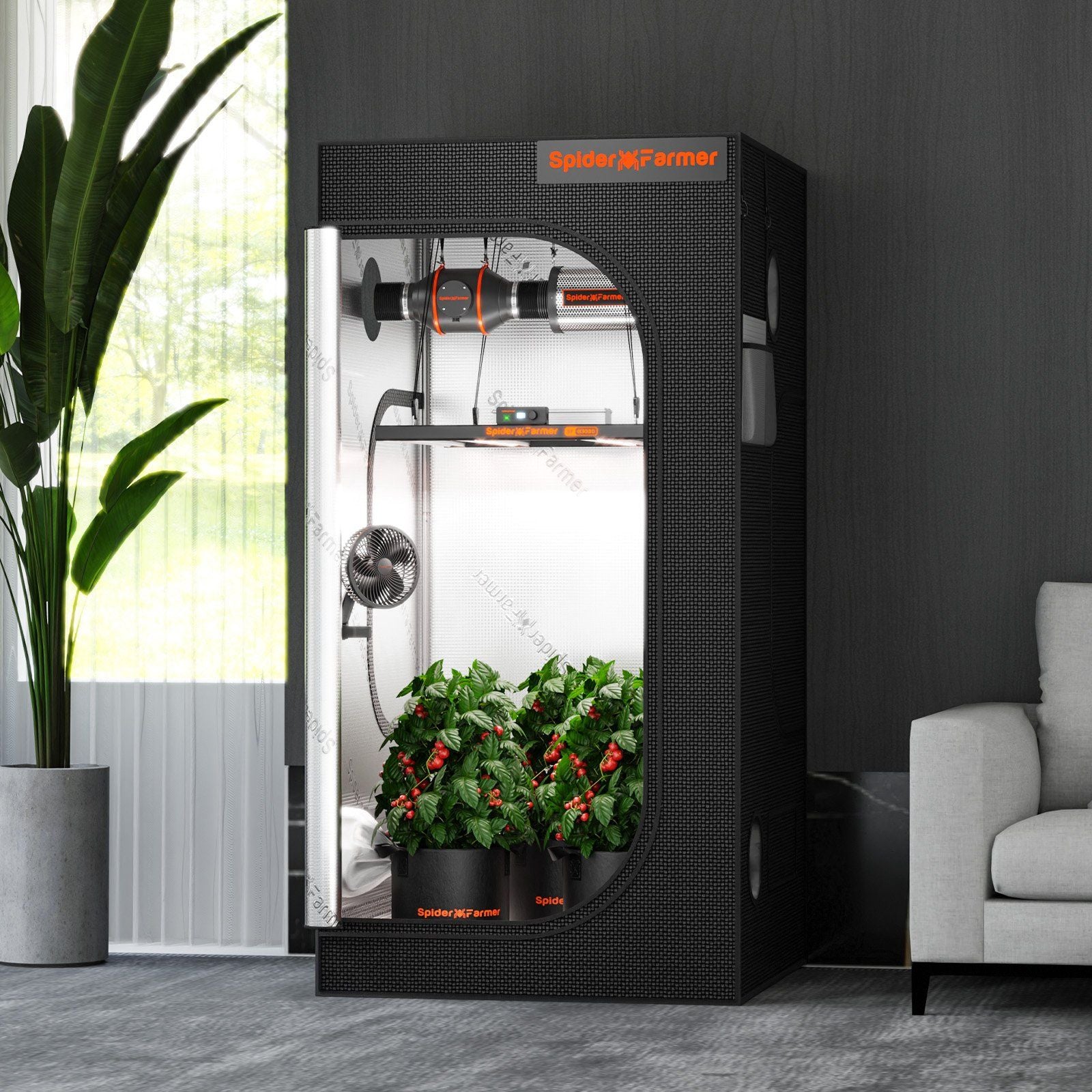 Spider Farmer Growbox 90x90x180 cm Indoor Growzelt