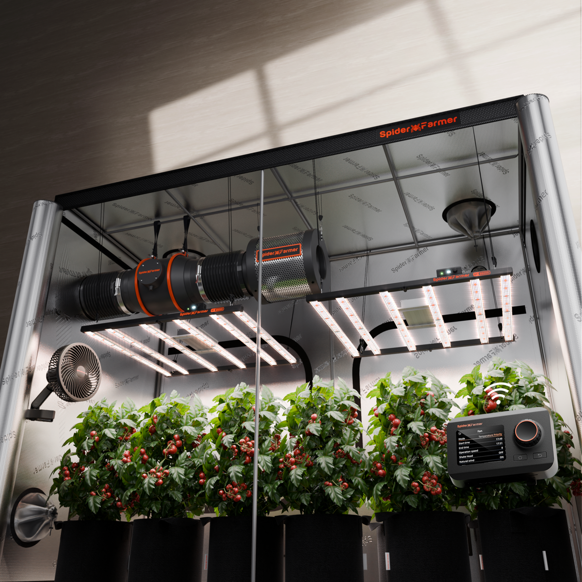 Spider Farmer Komplettset 240x120x200 cm Growbox Kit 2× G5000 LED mit GGS Controller
