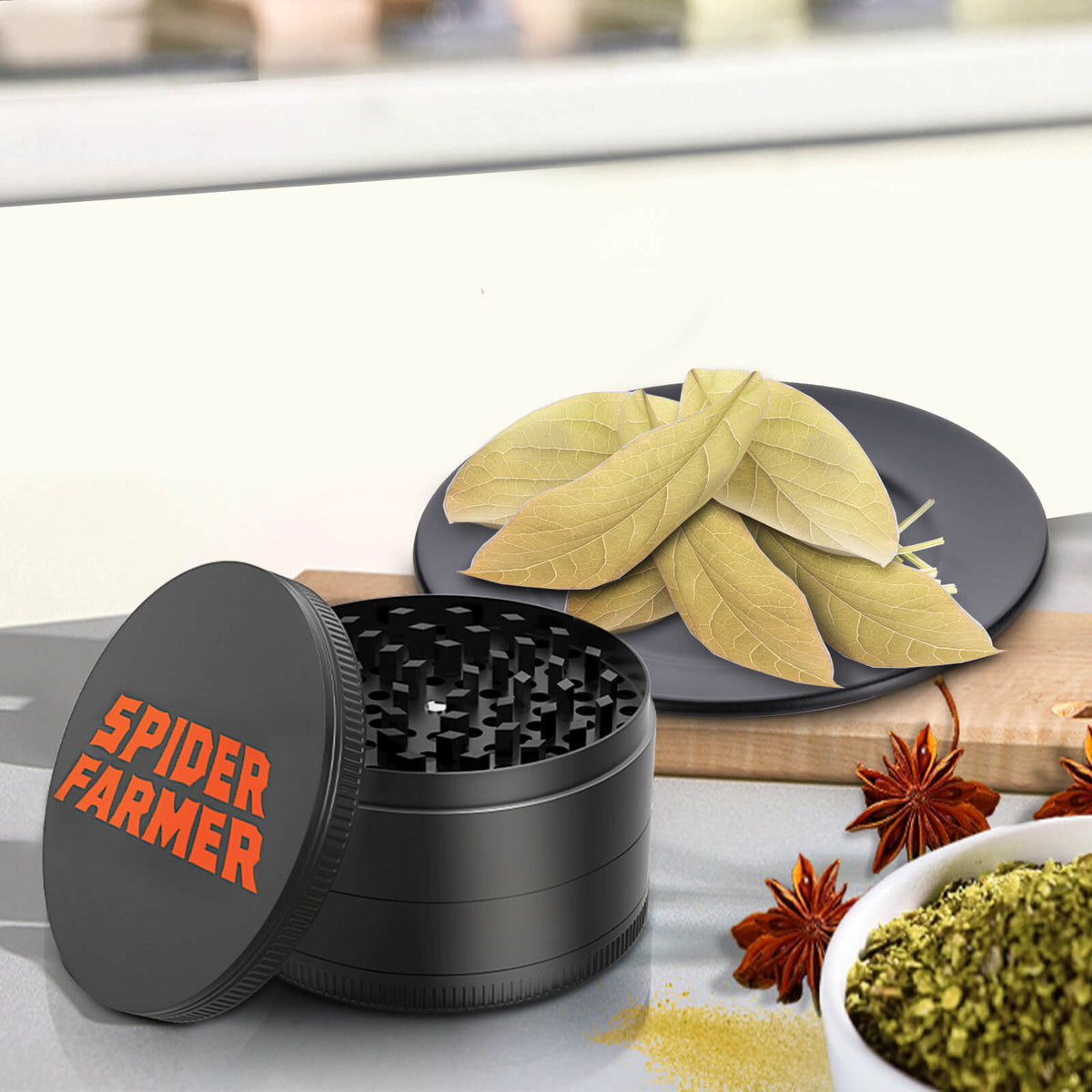 Spider Farmer Alu-Grinder 4-teilig Ø 59 mm