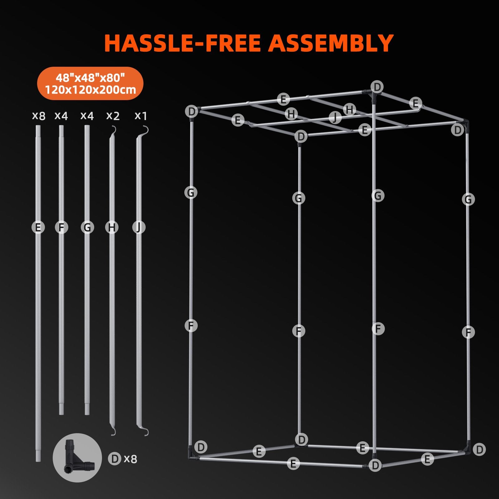 Spider Farmer Growbox 120x120x200 cm Indoor Growzelt