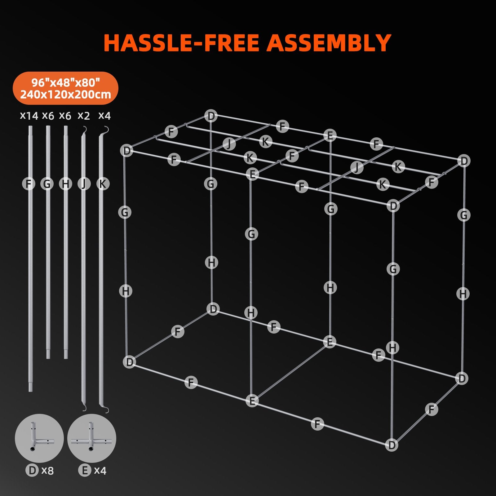 Spider Farmer Growbox 240x120x200 cm Indoor Growzelt