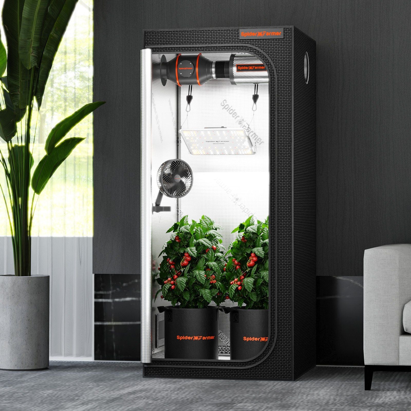 Spider Farmer Growbox 70x70x160 cm Indoor Growzelt