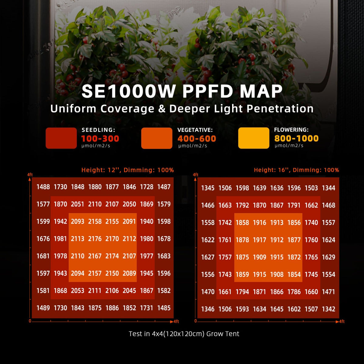 Spider Farmer SE1000W EVO LED Grow Lampe 1000W Vollspektrum