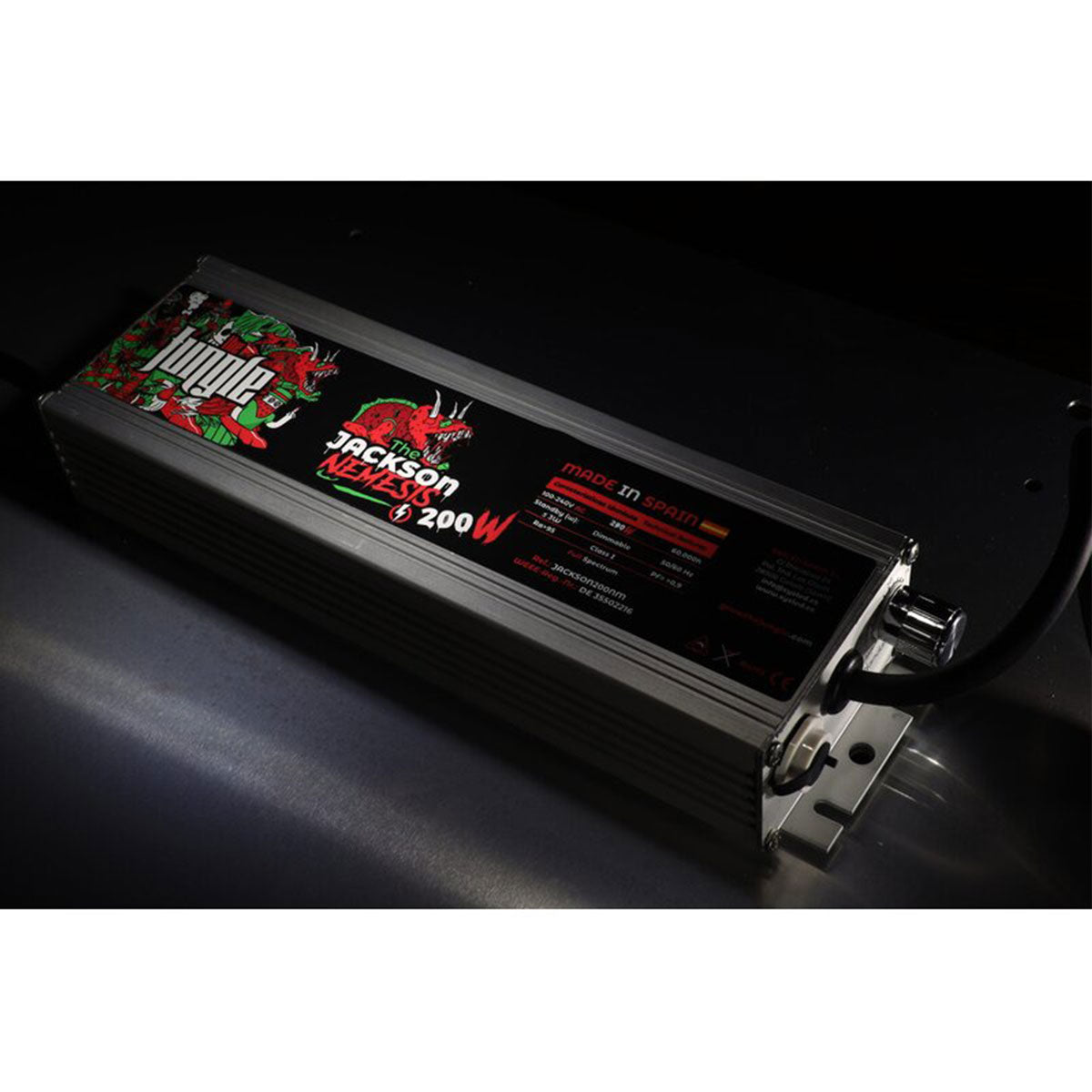 The Jungle LED Jackson Nemesis 200W Treibergehäuse, made in Spain, mit Leistungsangaben