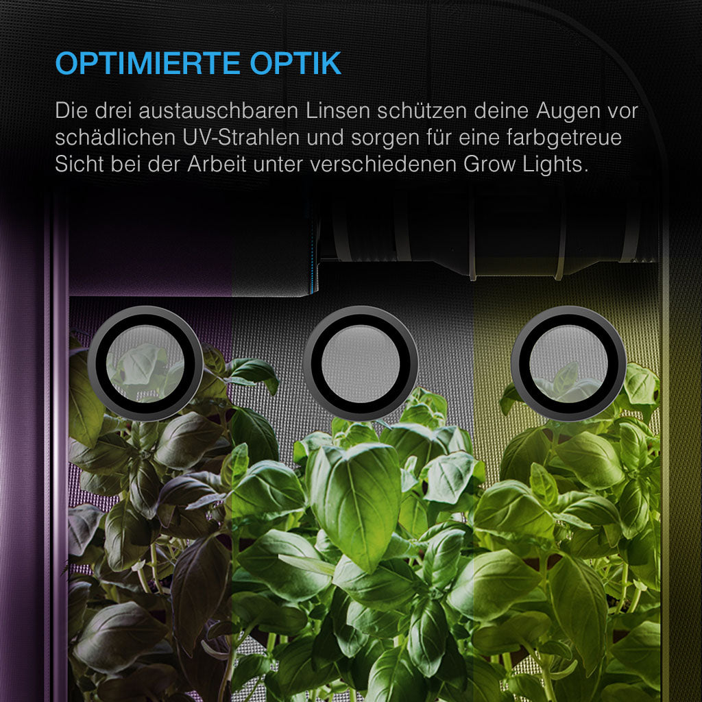 AC Infinity Grow Room Brille mit 3 farbkorrigierenden Linsen