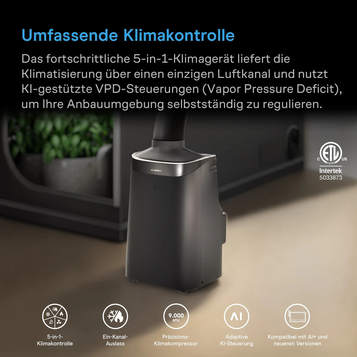 AC Infinity TERRAFORM 9 All-in-One Klimagerät 9.000 BTU