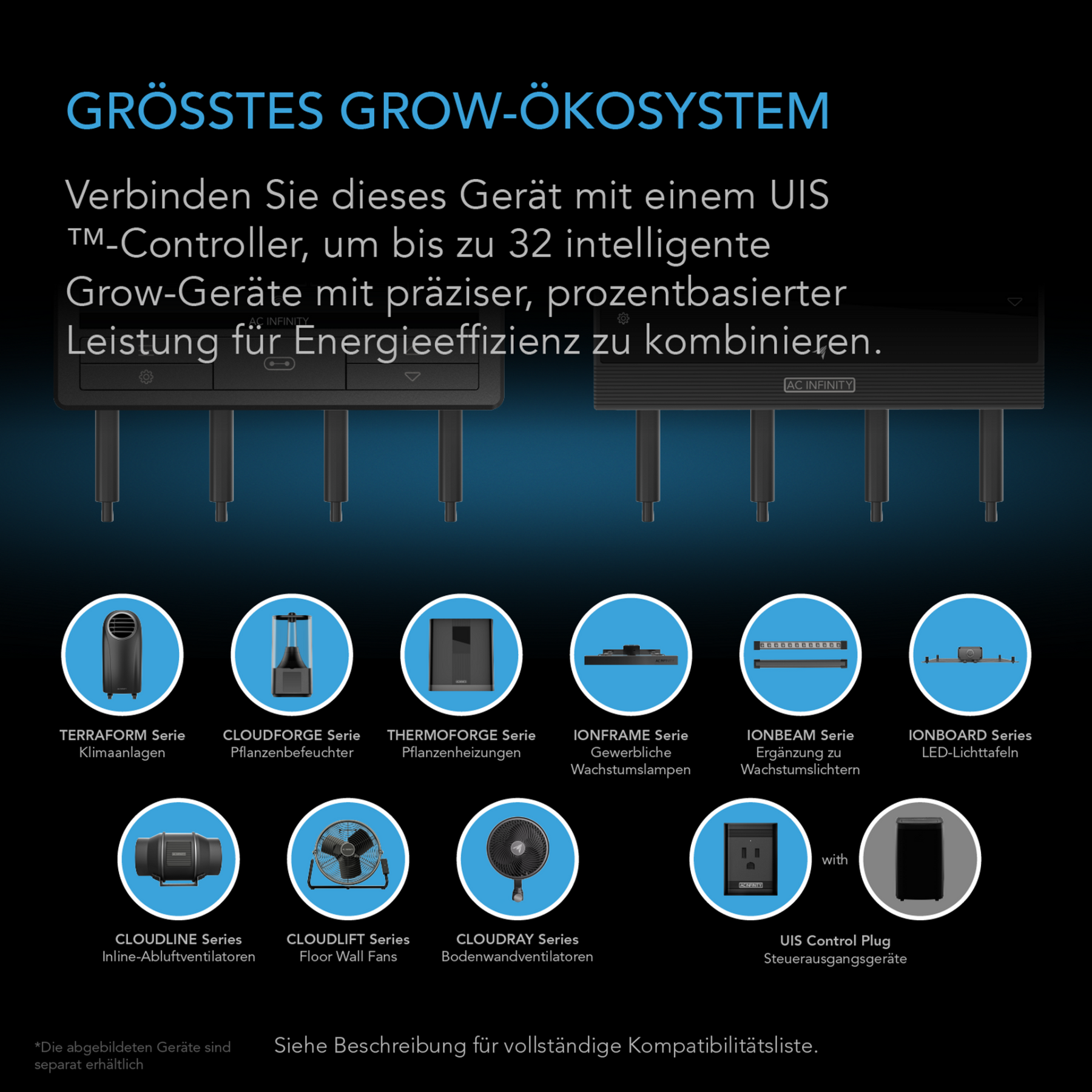 AC Infinity UIS Wireless Kit – Sender und Empfänger Set (2er-Pack)