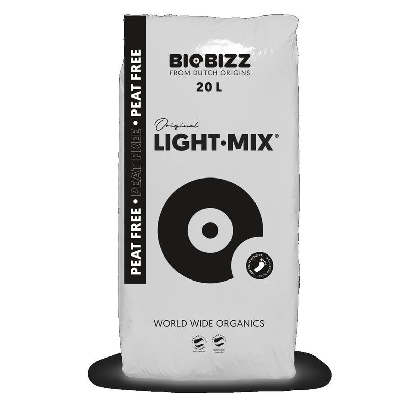 BioBizz Light Mix Peatfree (Torffrei) Erde 20 Liter Verpackung in weiß