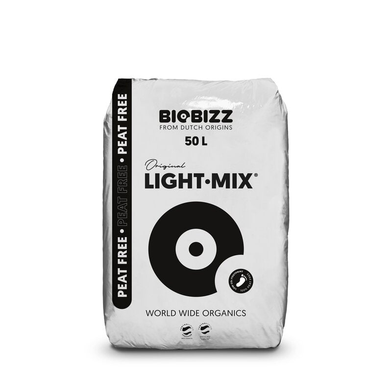 BioBizz Light Mix Peatfree (Torffrei) Erde 50 Liter Verpackung in weiß