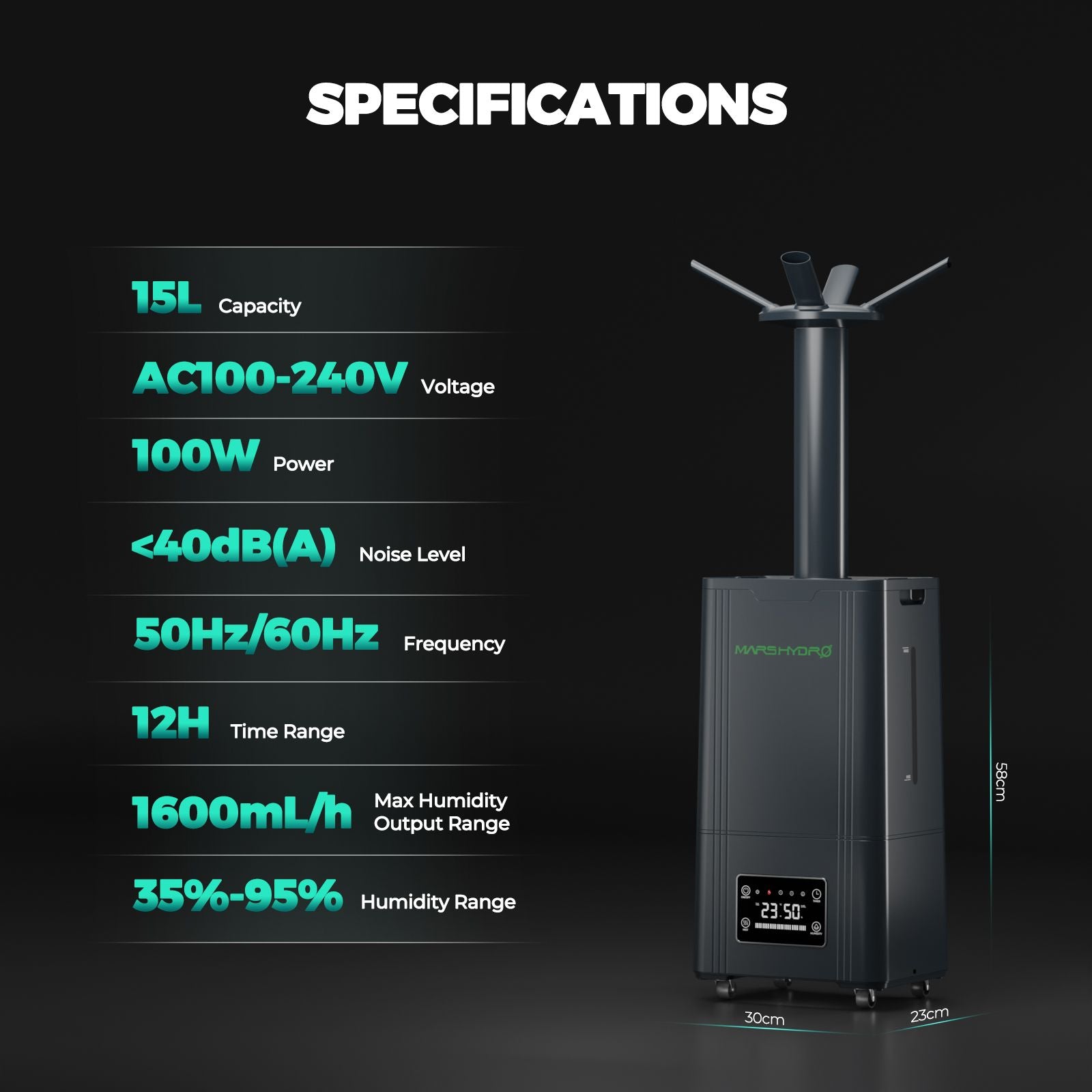 Mars Hydro Luftbefeuchter 15 Liter