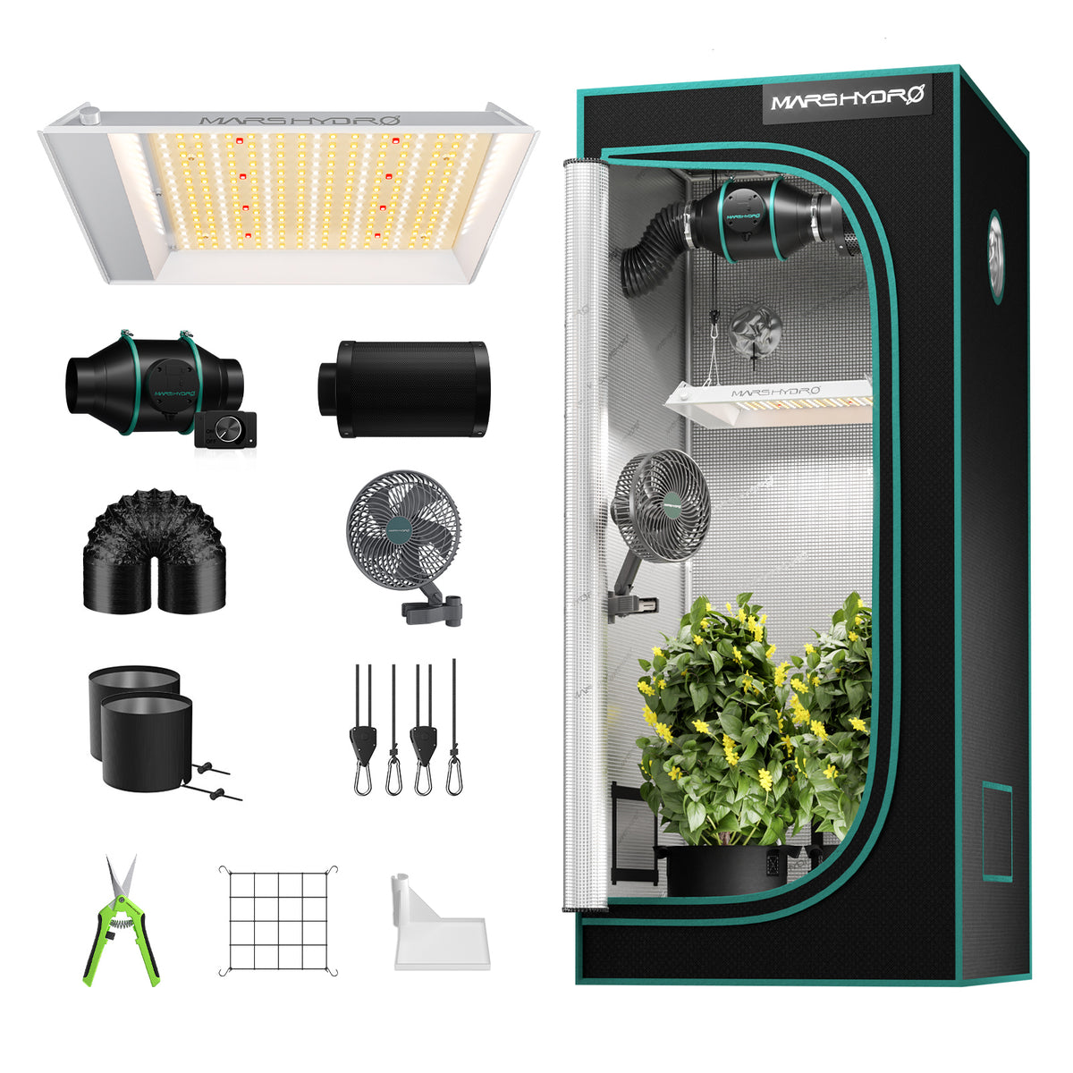 Mars Hydro Komplettset TS 600 100W LED 60x60x140 cm