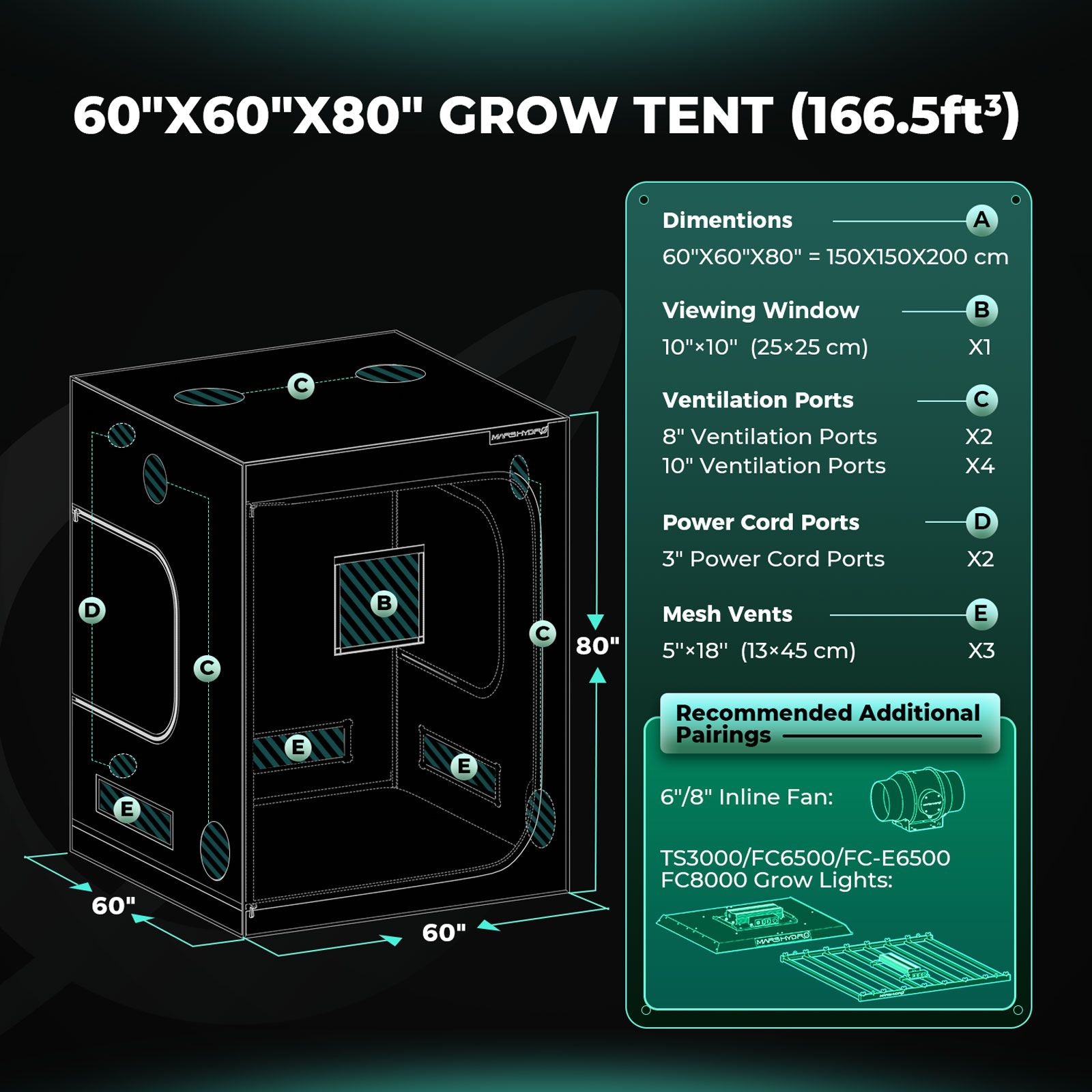 Mars Hydro Growbox 150x150x200 cm