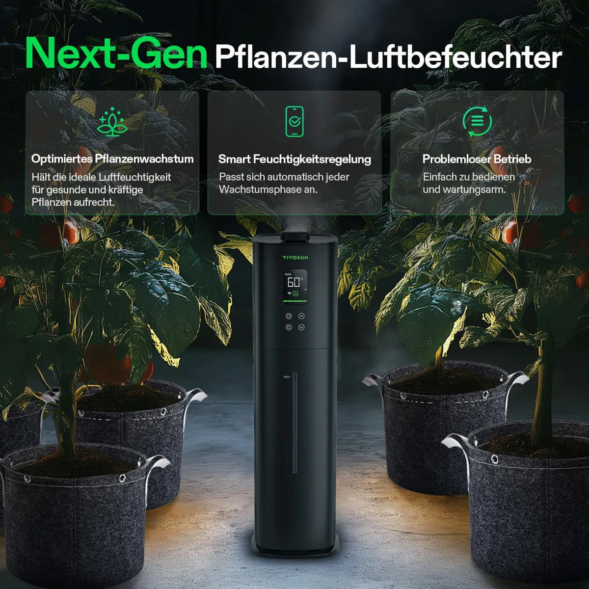 VIVOSUN AeroStream H09 Luftbefeuchter 9 Liter