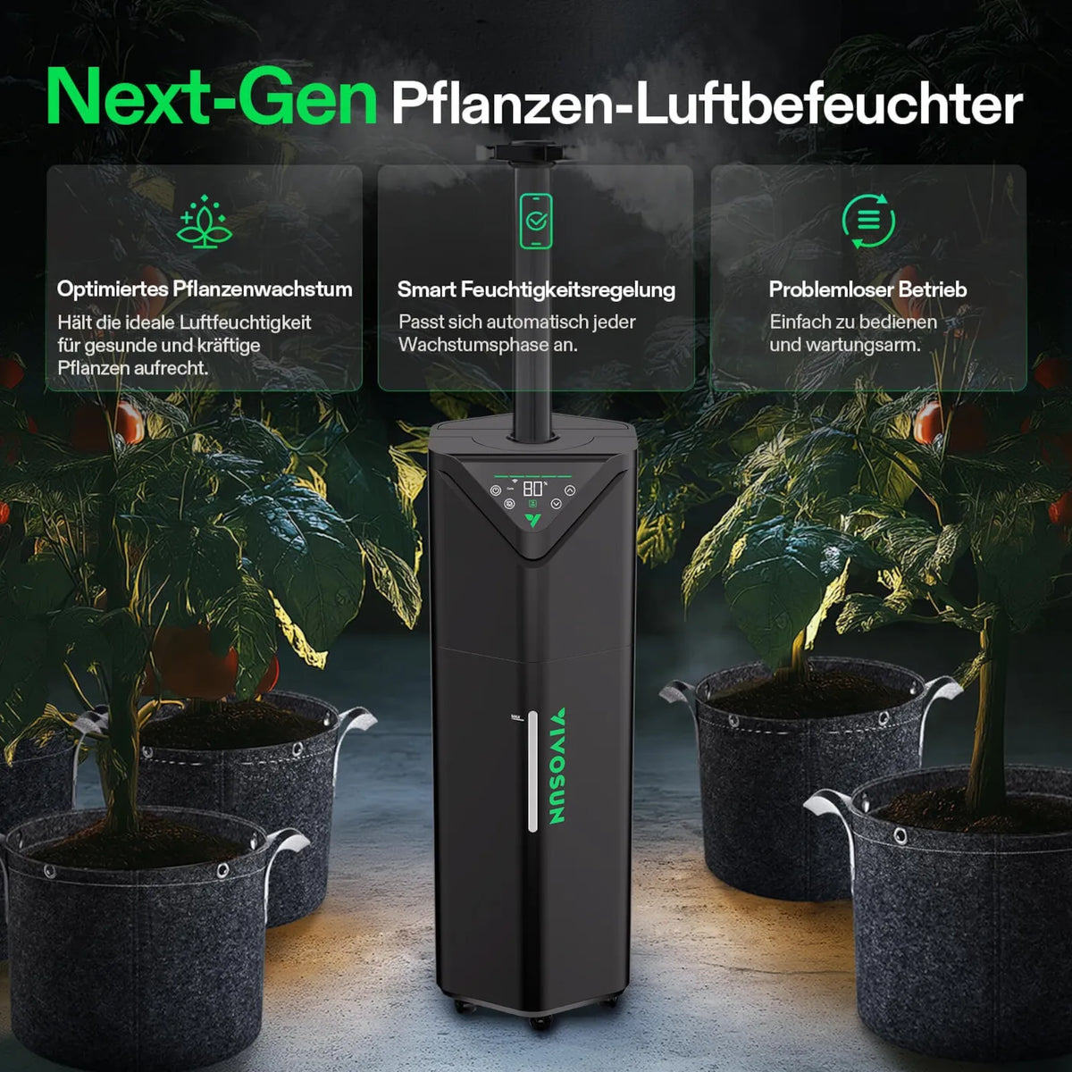 VIVOSUN AeroStream H19 Intelligenter Luftbefeuchter 19 Liter