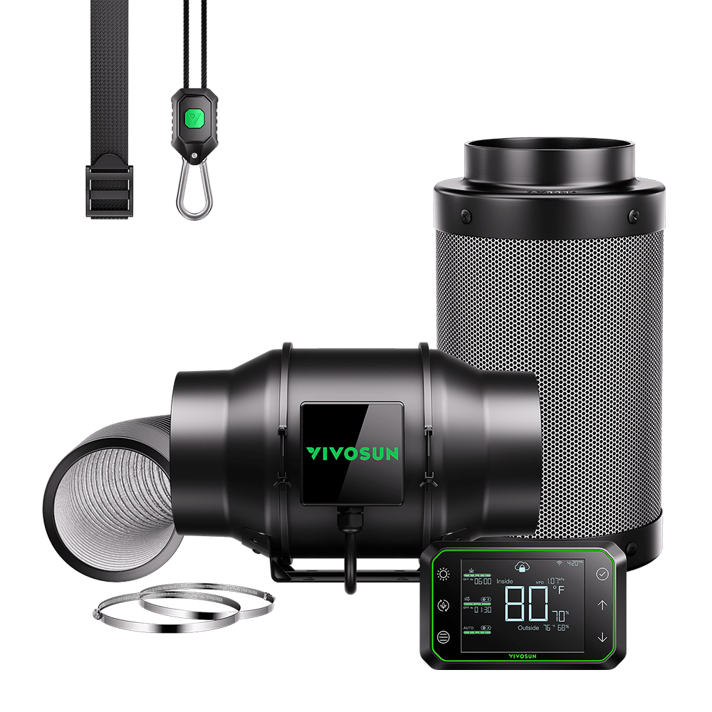 VIVOSUN AeroZesh G6 Smart Luftfiltration Kit 15 cm mit E42A Controller