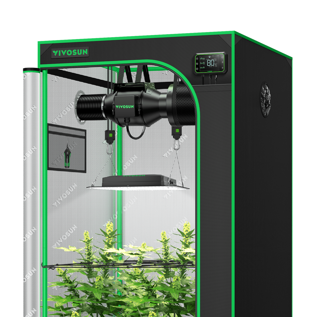 vivosun-komplettset-80x80-growbox-150w-nahansicht