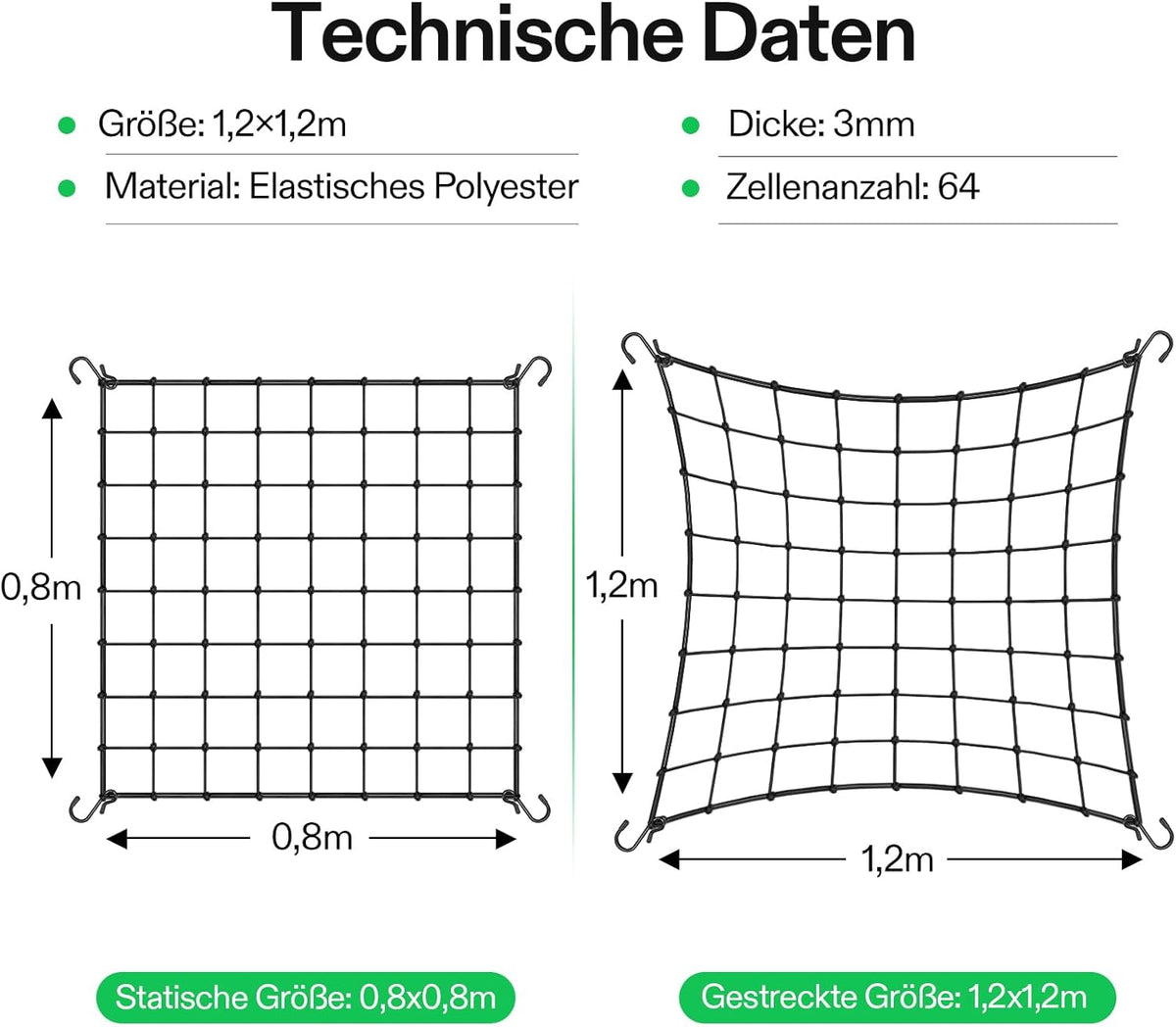 vivosun trelli netz 120x120 technische daten