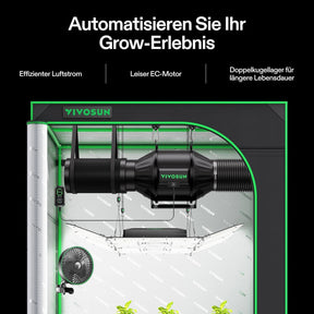 VIVOSUN AeroZesh T4 mit E12-Geschwindigkeitsregler