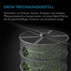 AC Infinity hängendes Trockengestell, 60 cm Durchmesser, acht Ebenen