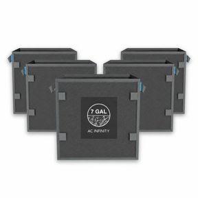 AC Infinity hochbelastbare, quadratische, wiederverwendbare Stofftöpfe, 26,5 Liter, 5er-Pack