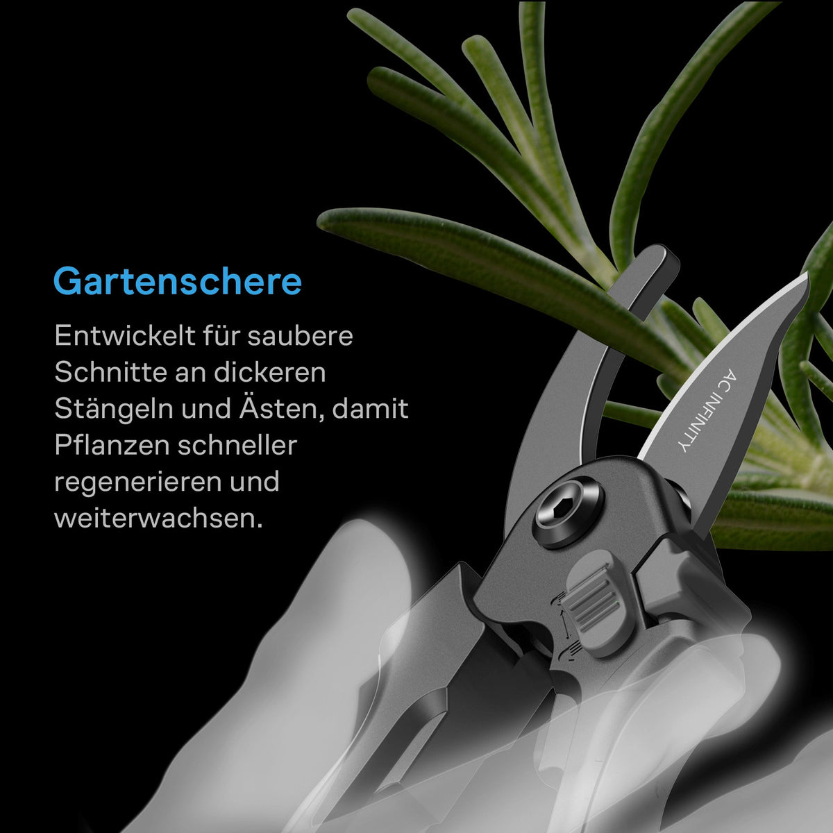 AC Infinity Präzisionsschere aus KS5-Mittelkarbonstahl, 20,3 cm Bypass-Klingen