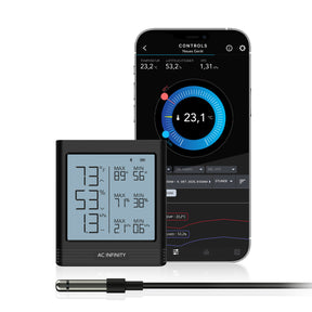 AC Infinity Smart Hygrometer B1 mit Display und externem Klimasensor