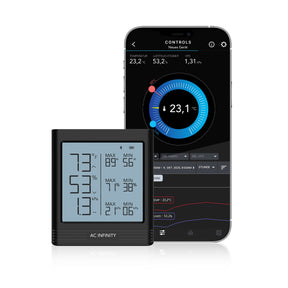 AC Infinity Smart Hygrometer B2 mit Display und internem Klimasensor