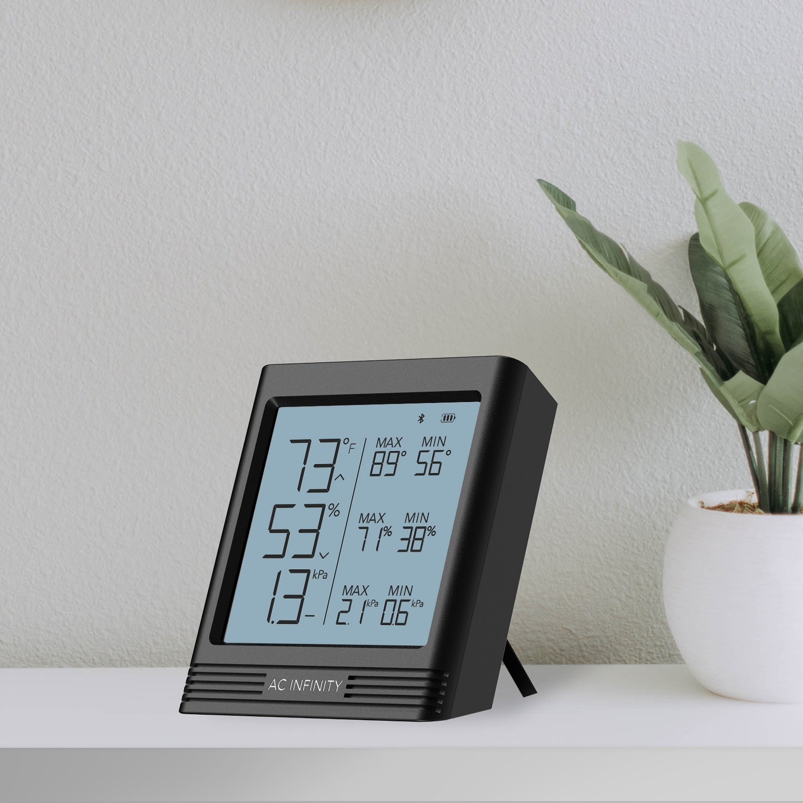AC Infinity Smart Hygrometer B2 mit Display und internem Klimasensor