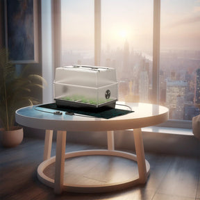 AC Infinity Stecklings-Gewächshaus mit Höhenverlängerung mit Samsung EVO, Heizmatte 5x8-Tablett