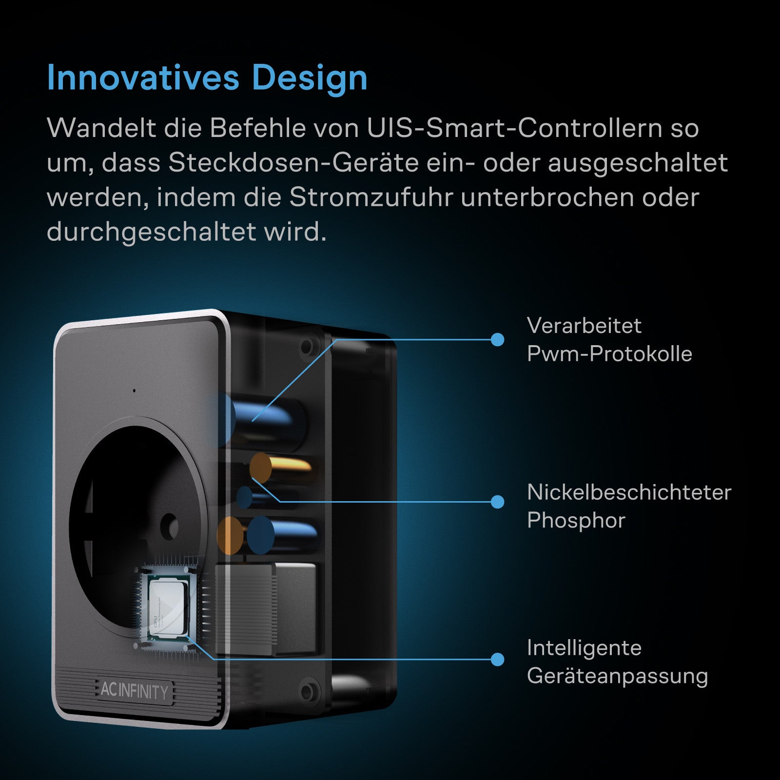 AC Infinity UIS-Steuerstecker für steckdosenbetriebene Geräte