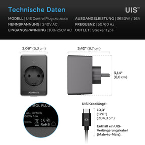 AC Infinity UIS-Steuerstecker für steckdosenbetriebene Geräte