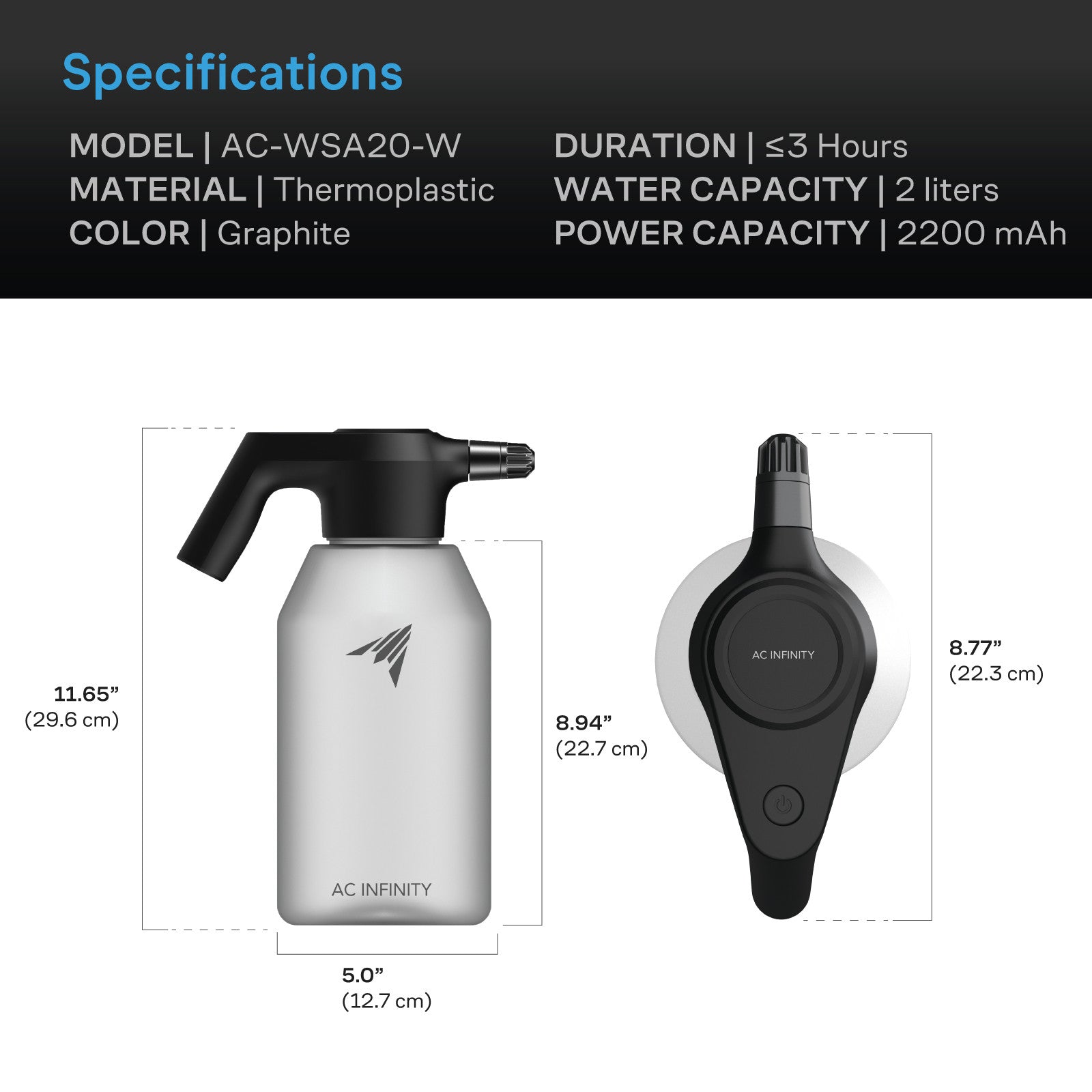 AC Infinity Automatischer Sprüher, 2-Liter, elektrisch