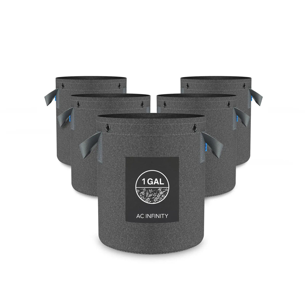 AC Infinity hochbelastbare wiederverwendbare Stofftöpfe, 3,8 Liter, 5er-Pack
