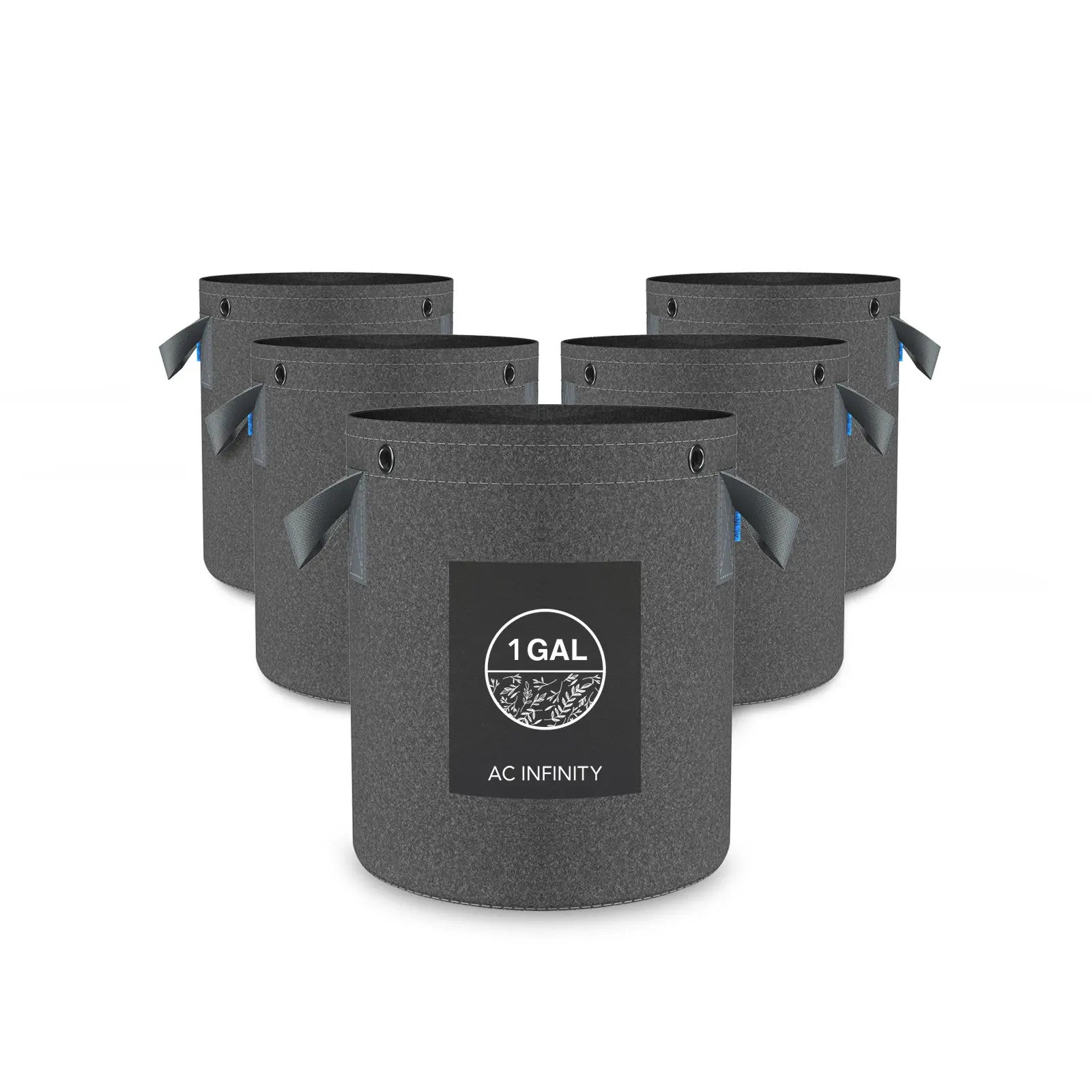 AC Infinity hochbelastbare wiederverwendbare Stofftöpfe, 3,8 Liter, 5er-Pack