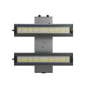 Draufsicht der Greenception GCx 4 PWR 160W LED-Lampe, die Kühlrippen sind deutlich zu sehen.