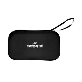 Schwarze Tragetasche für das AquaMaster Tools H600 Pro Handmessgerät mit dem AquaMaster Tools-Logo.