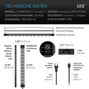 AC Infinity Vollspektrum LED-Leiste, IONBEAM S11