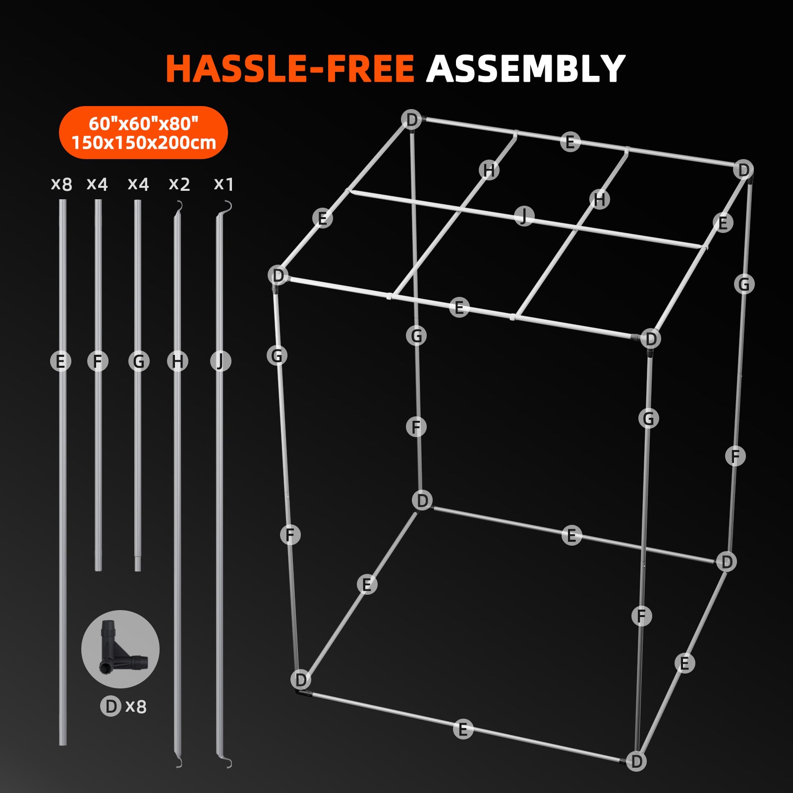 Spider Farmer Growbox 150x150x200 cm Indoor Growzelt