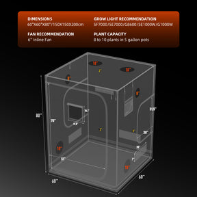 Spider Farmer Growbox 150x150x200 cm Indoor Growzelt