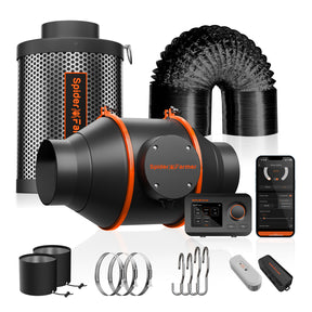 Spider Farmer Abluftset 100 mm mit GGS Controller bis 350 m³/h