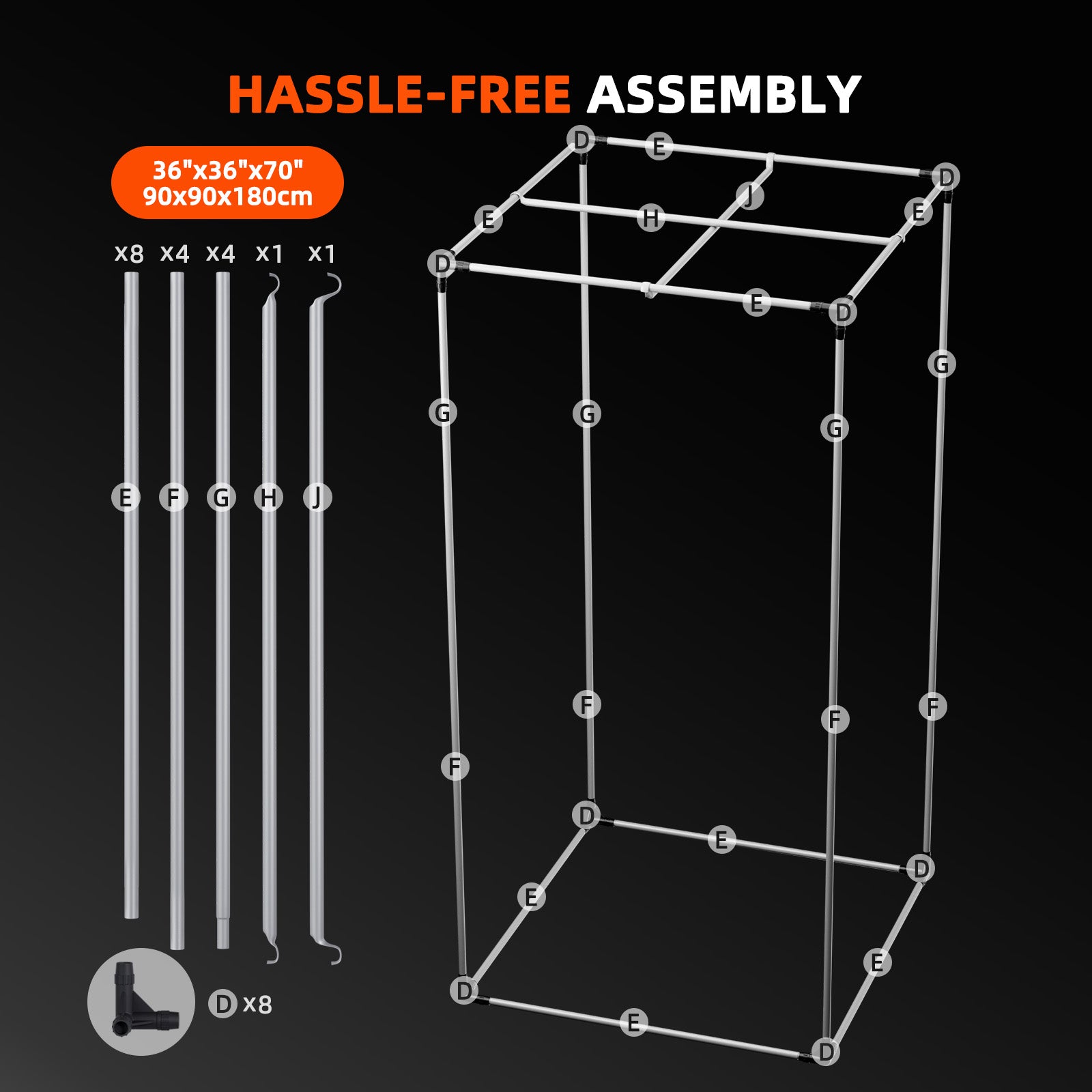 Spider Farmer Growbox 90x90x180 cm Indoor Growzelt