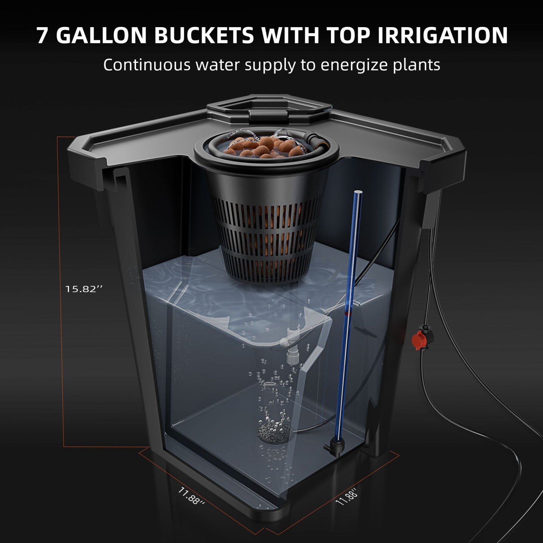 Spider Farmer Tiefwasserkultur DWC Hydroponik-System mit 2 Töpfen