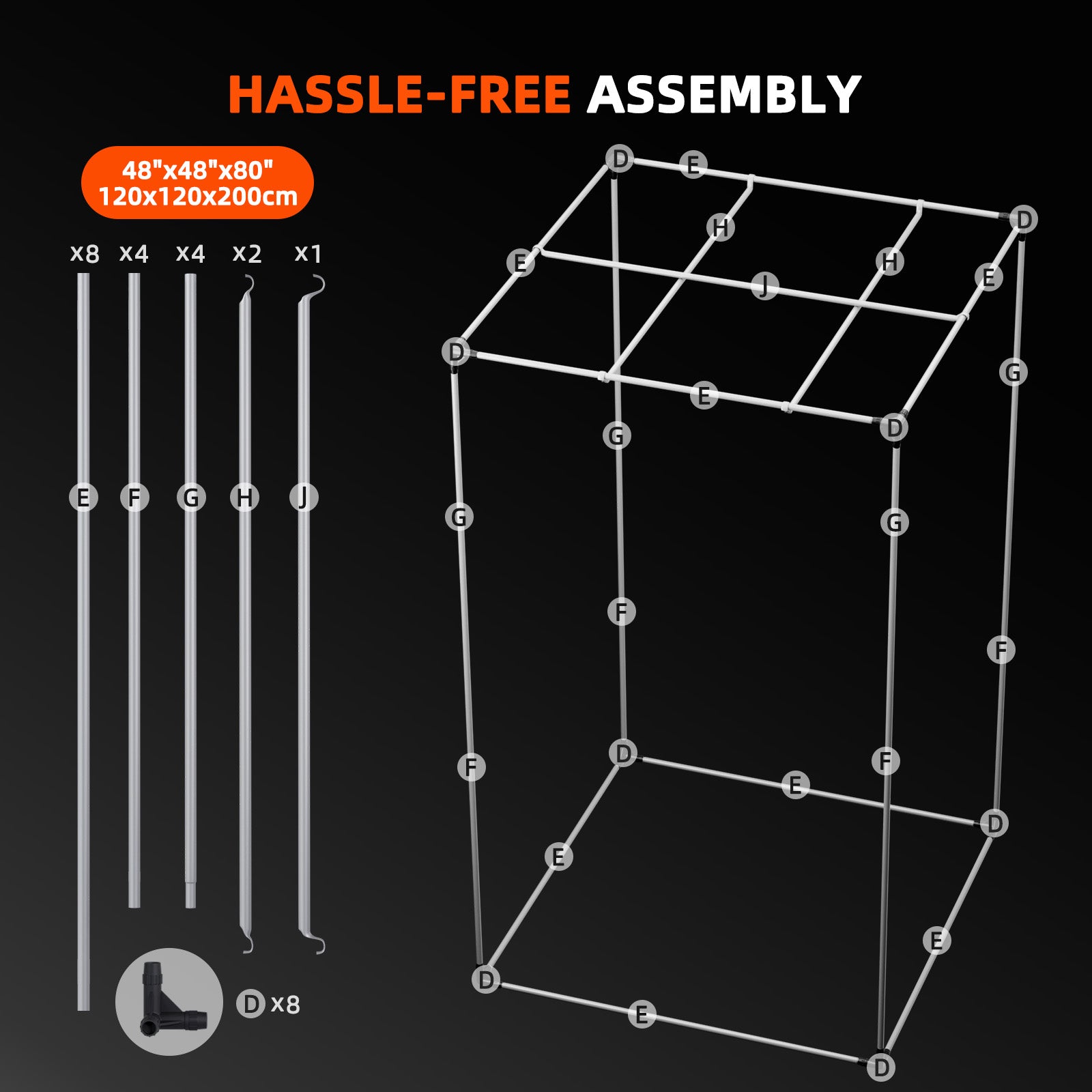Spider Farmer Growbox 120x120x200 cm Indoor Growzelt