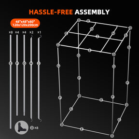 Spider Farmer Growbox 120x120x200 cm Indoor Growzelt